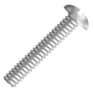 Parafuso Maquina redonda fenda zincado Branco e Inox