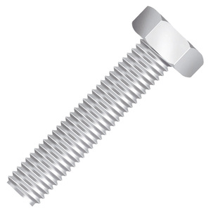 Parafuso Sextavado Rosca Inteira Zincado Branco, inox e Enegrecido Tempera